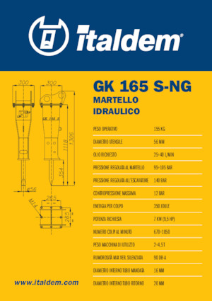 Hidraulikus törők Italdem GK 165 S-NG