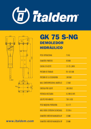 Hidraulikus törők Italdem GK 75 S-NG