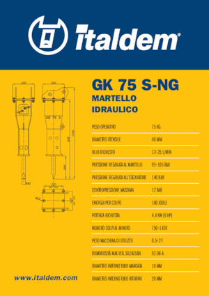 Hidraulikus törők Italdem GK 75 S-NG