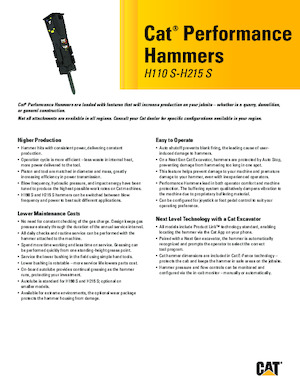 Hidraulikus törők Caterpillar H120 S