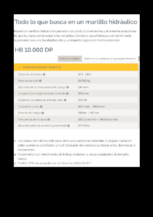 Hidraulikus törők Epiroc HB 10000 DP