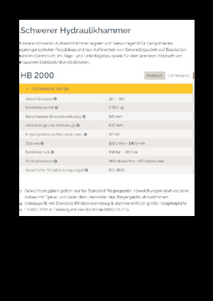 Hidraulikus törők Epiroc HB 2000