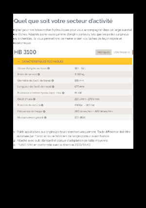 Hidraulikus törők Epiroc HB 3100