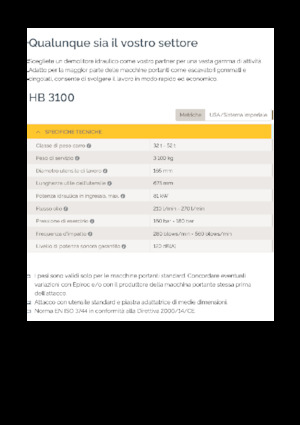 Hidraulikus törők Epiroc HB 3100