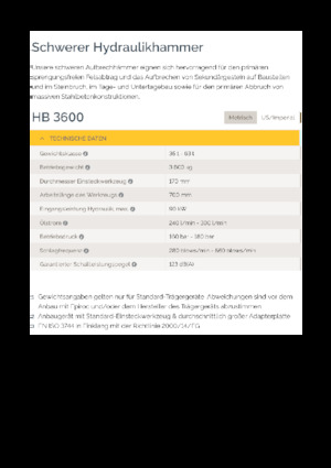 Hidraulikus törők Epiroc HB 3600