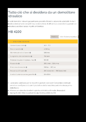 Hidraulikus törők Epiroc HB 4100