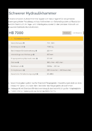 Hidraulikus törők Epiroc HB 7000