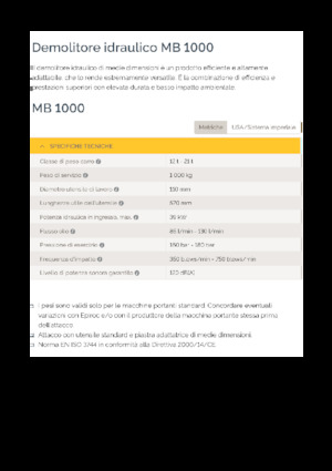 Hidraulikus törők Epiroc MB 1000