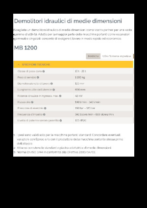 Hidraulikus törők Epiroc MB 1200