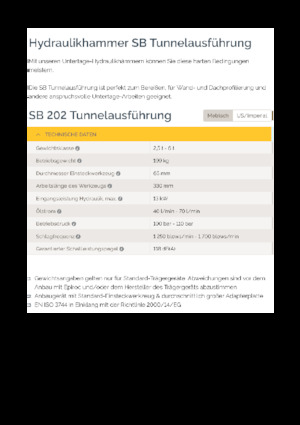 Hidraulikus törők Epiroc SB 202 T