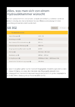 Hidraulikus törők Epiroc SB 302