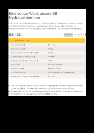 Hidraulikus törők Epiroc SB 452