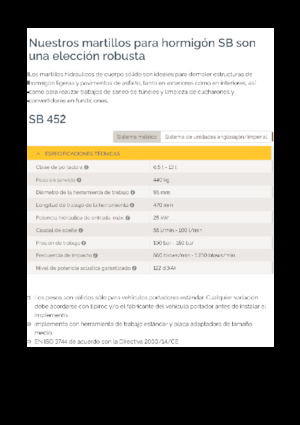 Hidraulikus törők Epiroc SB 452