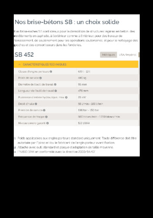 Hidraulikus törők Epiroc SB 452