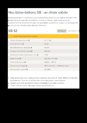 Hidraulikus törők Epiroc SB 52