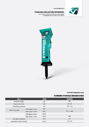 Hidraulikus törők Everdigm EHB03