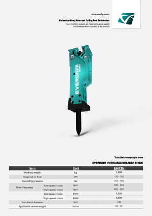 Hidraulikus törők Everdigm EHB25