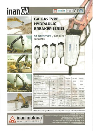 Hidraulikus törők Inan Makina GA300