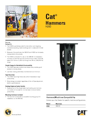 Hidraulikus törők Caterpillar H25D