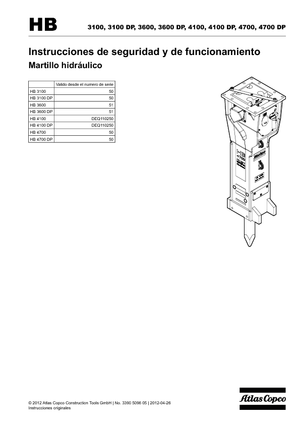 Hidraulikus törők Atlas Copco HB 3100