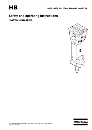 Hidraulikus törők Atlas Copco HB 7000