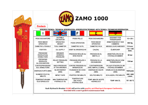Hidraulikus törők Zamo Zamo 1000