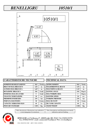 Hidraulikus rakodódaruk Benelligru 10510/1
