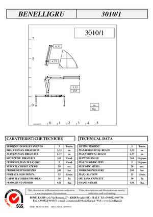 Hidraulikus rakodódaruk Benelligru 3010/1