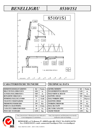 Hidraulikus rakodódaruk Benelligru 8510/1 S 1