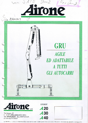 Hidraulikus rakodódaruk Airone A 40 S 1