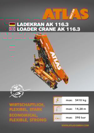 Hidraulikus rakodódaruk Atlas AK 116.3 A2L 
