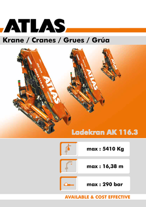 Hidraulikus rakodódaruk Atlas AK 116.3 A3