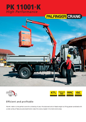 Hidraulikus rakodódaruk Palfinger PK 11001 K