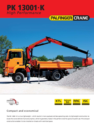 Hidraulikus rakodódaruk Palfinger PK 13001 K B