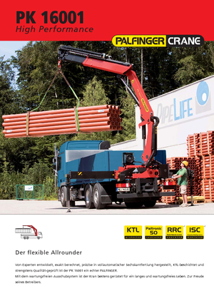 Hidraulikus rakodódaruk Palfinger PK 16001 K B