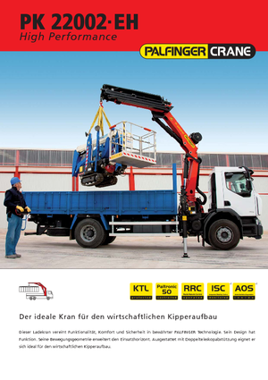 Hidraulikus rakodódaruk Palfinger PK 22002-EH E