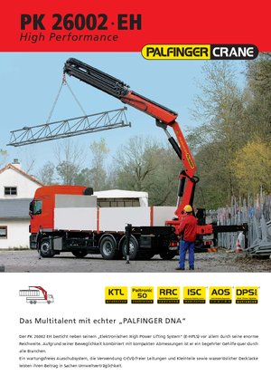 Hidraulikus rakodódaruk Palfinger PK 26002 EH F