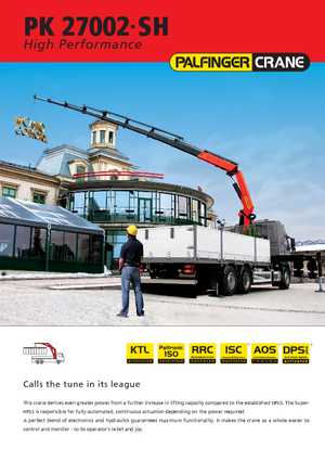 Hidraulikus rakodódaruk Palfinger PK 27002 SH F