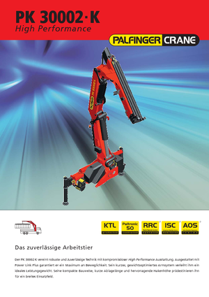 Hidraulikus rakodódaruk Palfinger PK 30002-K A