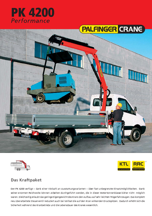 Hidraulikus rakodódaruk Palfinger PK 4200 A