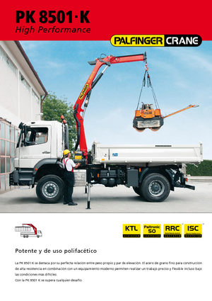 Hidraulikus rakodódaruk Palfinger PK 8501 K