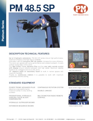 Hidraulikus rakodódaruk PM PM 48.5 SP