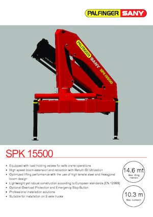 Hidraulikus rakodódaruk Sany SPK 15500 Std. 