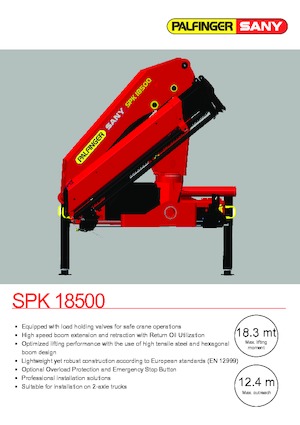 Hidraulikus rakodódaruk Sany SPK 18500 A