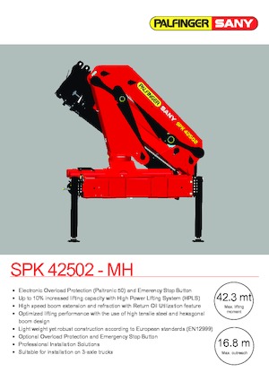 Hidraulikus rakodódaruk Sany SPK 42502 E