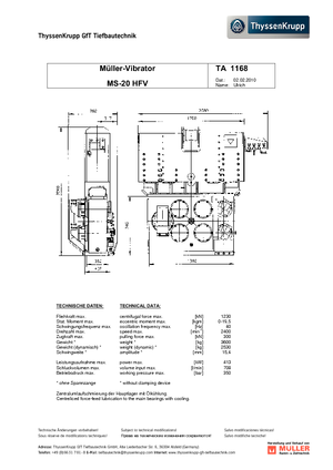 Vibrodöngölők Müller MS 20 HFV