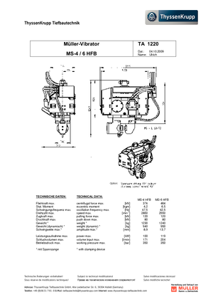 Vibrodöngölők Müller MS 4 HFB