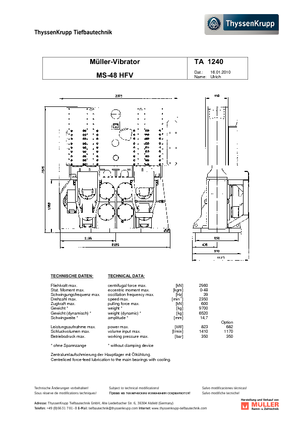 Vibrodöngölők Müller MS 48 HFV