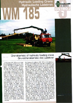 Hidraulikus rakodódaruk Ostroj WM 185 NT