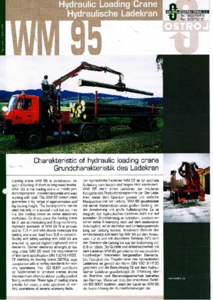 Hidraulikus rakodódaruk Ostroj WM 95 N